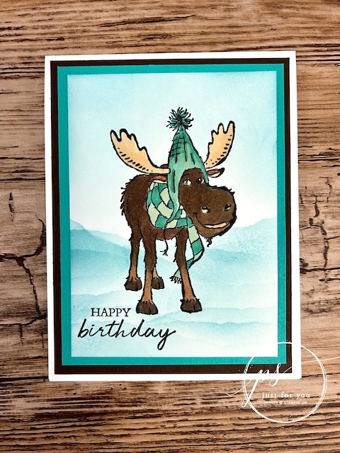 All Bundled Up Say Happy Birthday With A Stampin Up Moose